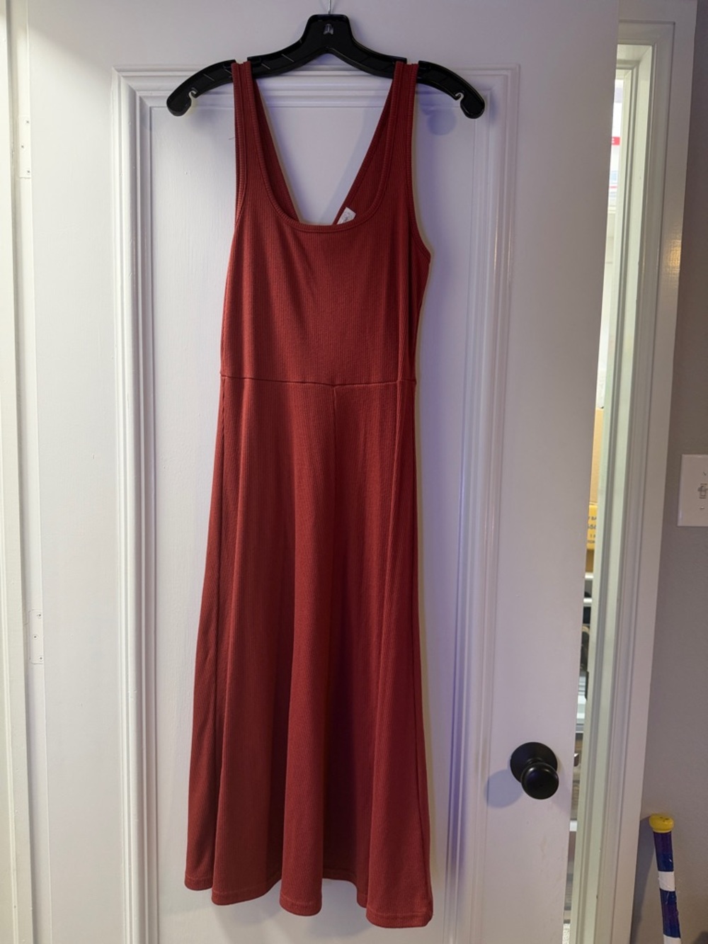 Treasure & Bond Burnt Orange Maxi Tank Dress